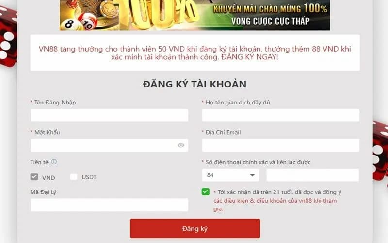 Hướng dẫn cách đăng ký chi tiết trở thành đại lý VN88 mới nhất