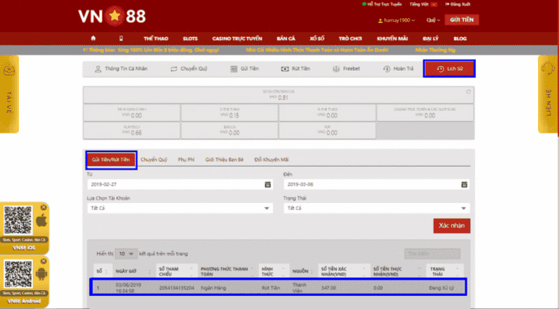 Hướng dẫn rút tiền tại VN88 an toàn và nhanh gọn